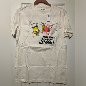 Sponge Bob Square‎ pants Holiday hangout new old navy tee shirt size small NWT